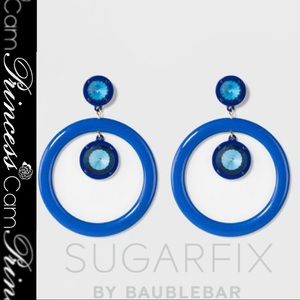 🆕Baublebar SUGARFIX Blue Circle Stone Earring NWT